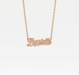 The Cut Tone Nameplate Necklace