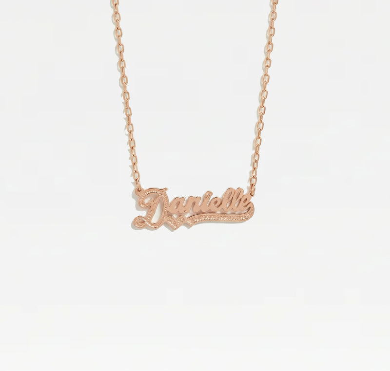 The Cut Tone Nameplate Necklace