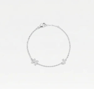 The Split Two Initial Block Bracelet