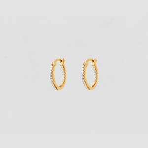 The Double Pavé Essential Huggie Hoop Earrings