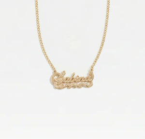 The Double Plate Classic Nameplate Necklace