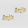 The Double Plated Classic Script Stud Earrings