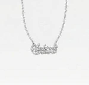 The Double Plate Classic Nameplate Necklace