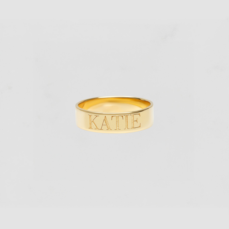The Embossed Name Ring
