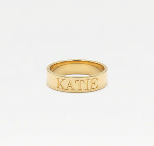 The Embossed Name Ring