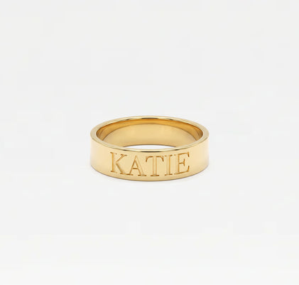 The Embossed Name Ring
