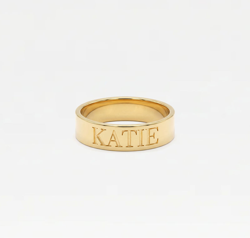 The Embossed Name Ring
