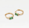 THE EMERALD GREEN HUGGIE HOOPS
