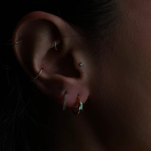 THE EMERALD GREEN HUGGIE HOOPS