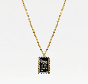 The Enamel Initial Pendant