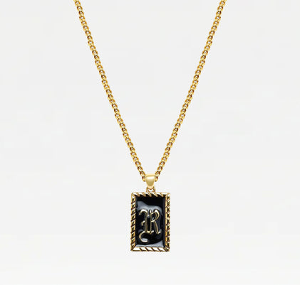 The Enamel Initial Pendant