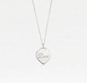 The Hand Engraved Heart Pendant Necklace