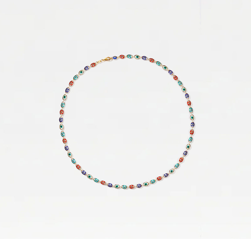 The Full Color Evil Eye Link Necklace