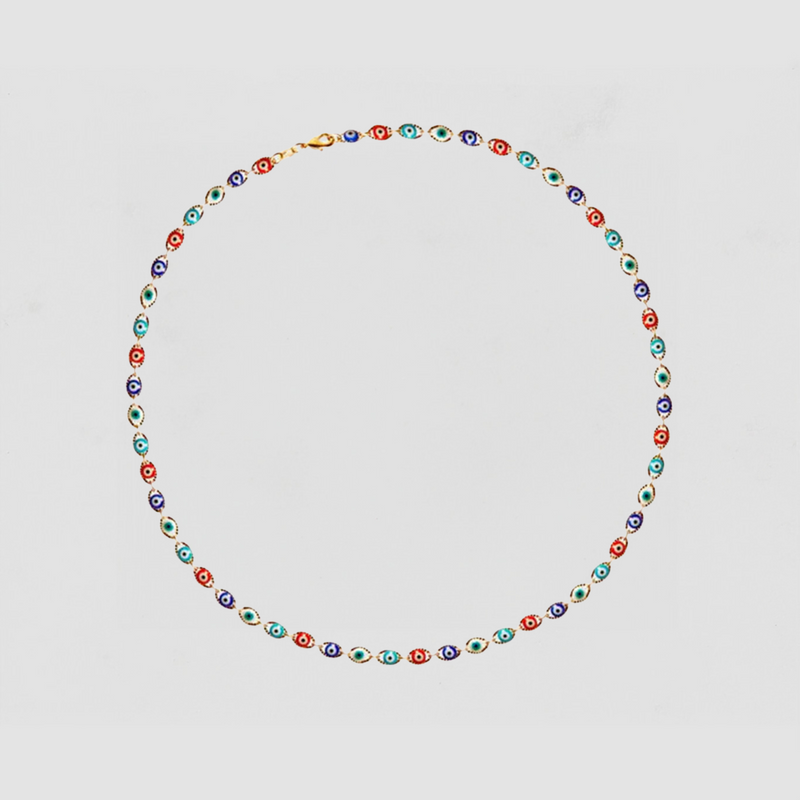 The Full Color Evil Eye Link Necklace