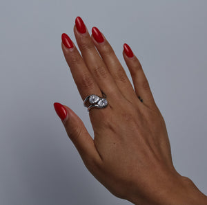 The Pear Stone Friendship Ring (Set of 2)