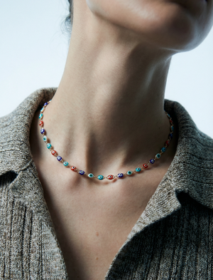 The Full Color Evil Eye Link Necklace