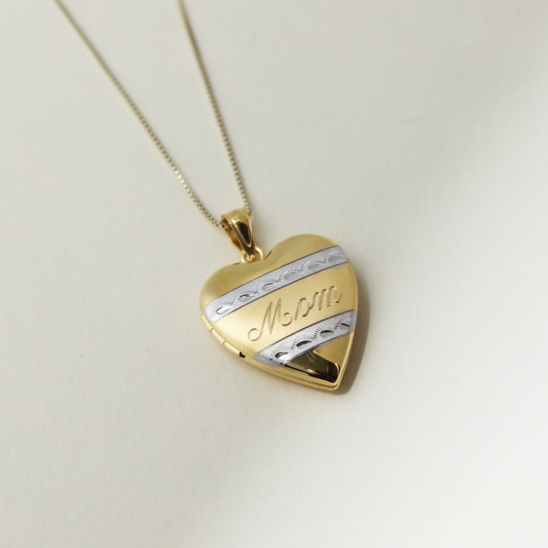The Mom Two Tone Photo Locket