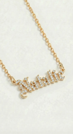 The Gothic Nameplate Necklace