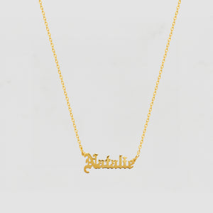 The Gothic Nameplate Necklace