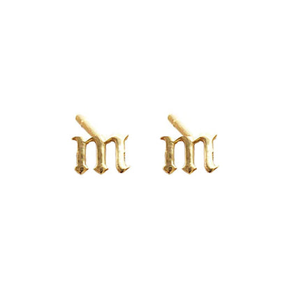 THE GOTHIC INITIAL EARRINGS (LOWERCASE)