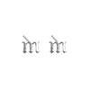 THE GOTHIC INITIAL EARRINGS (LOWERCASE)
