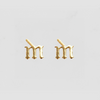 The Gothic Initial Earrings Lowercase