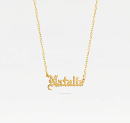 The Gothic Nameplate Necklace