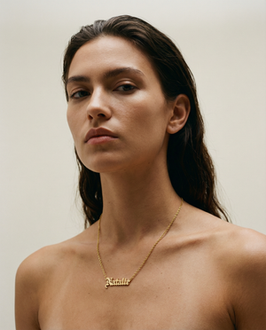 The Gothic Nameplate Necklace