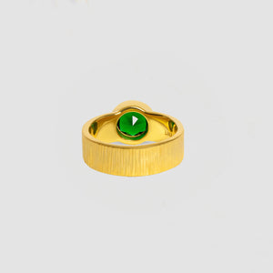 Bark Emerald Ring