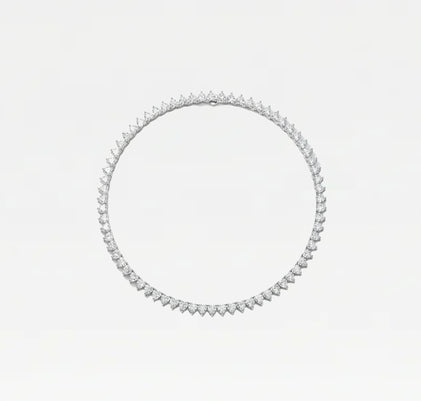 The Iced Out Heart Tennis Necklace