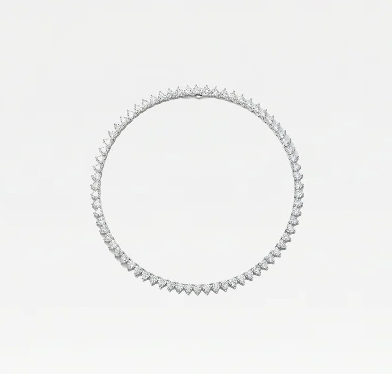 The Iced Out Heart Tennis Necklace