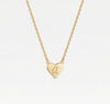 The Script Engraved Heart Letter Necklace