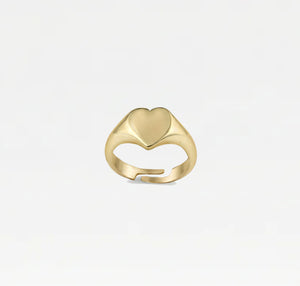 The Tiny Heart Pinky Signet Ring