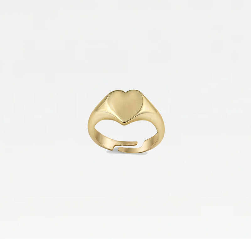 The Tiny Heart Pinky Signet Ring