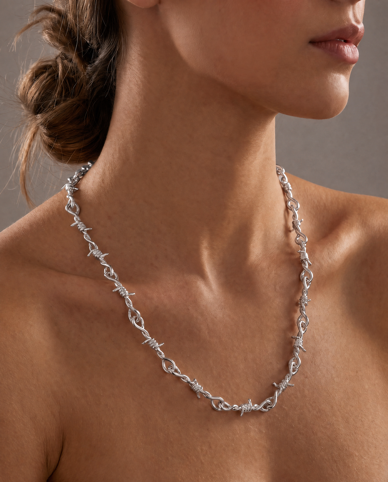 The Iced Out Barbwire Necklace