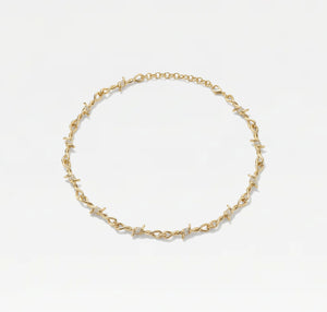 THE ICED OUT BARBWIRE NECKLACE