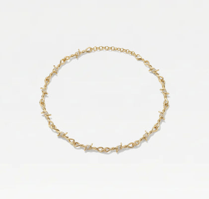 THE ICED OUT BARBWIRE NECKLACE