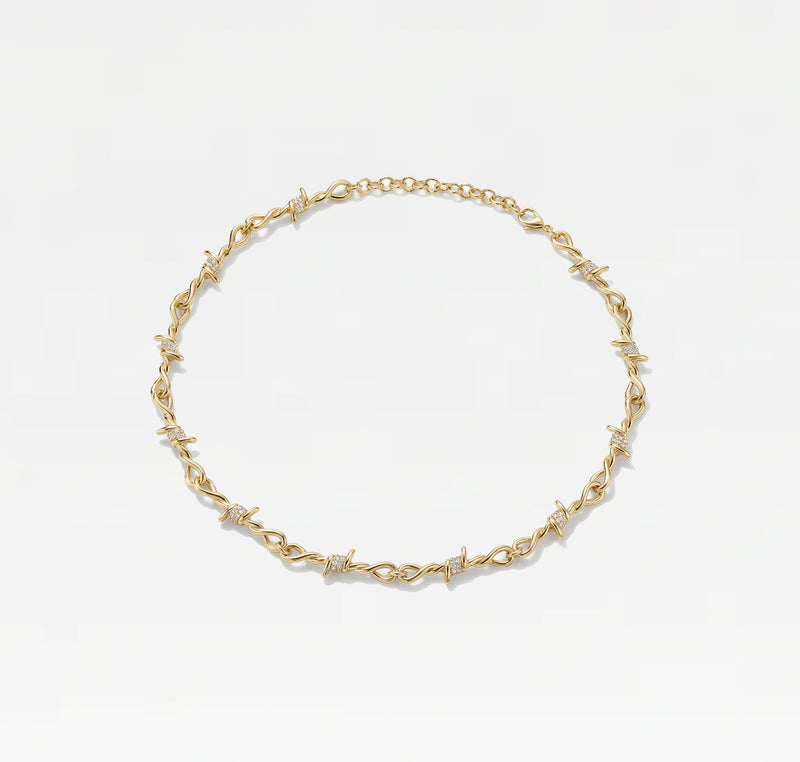 THE ICED OUT BARBWIRE NECKLACE