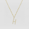 The Iced Out Reda Letter Necklace