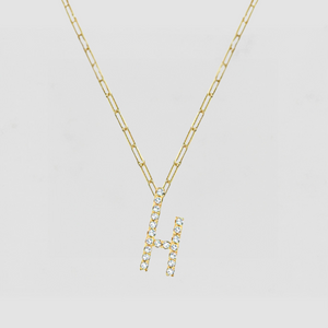 The Iced Out Reda Letter Necklace