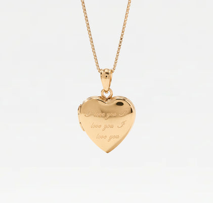 The I Love You Engraved Photo Locket