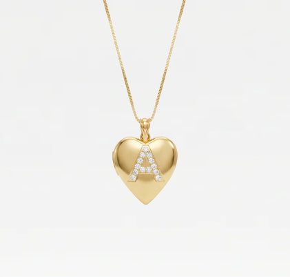 The Pavé Initial Photo Locket