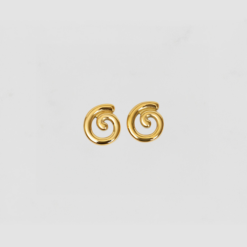 The Isla Spiral Stud Earrings