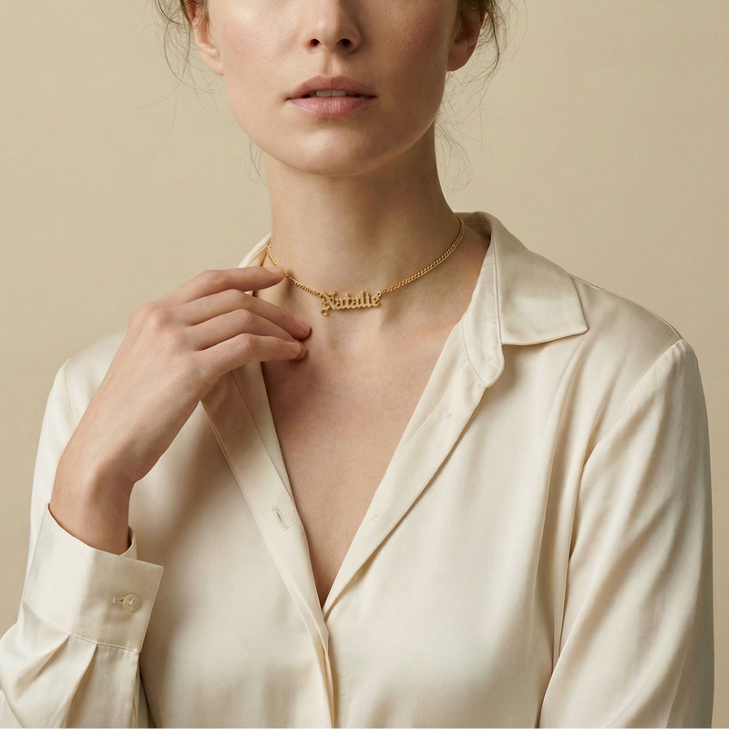 The Gothic Mini Choker Nameplate