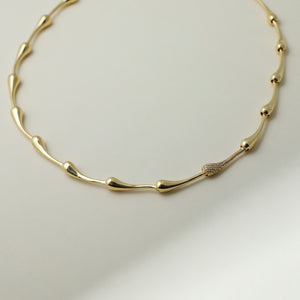 THE LIA SINGLE PAVÉ LINK CHAIN