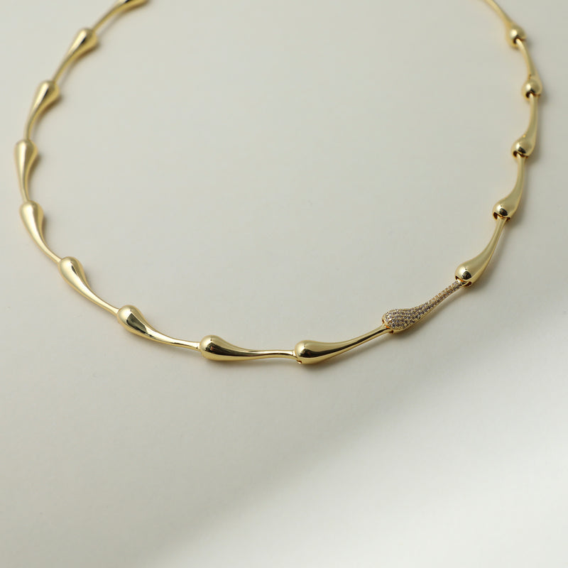 THE LIA SINGLE PAVÉ LINK CHAIN