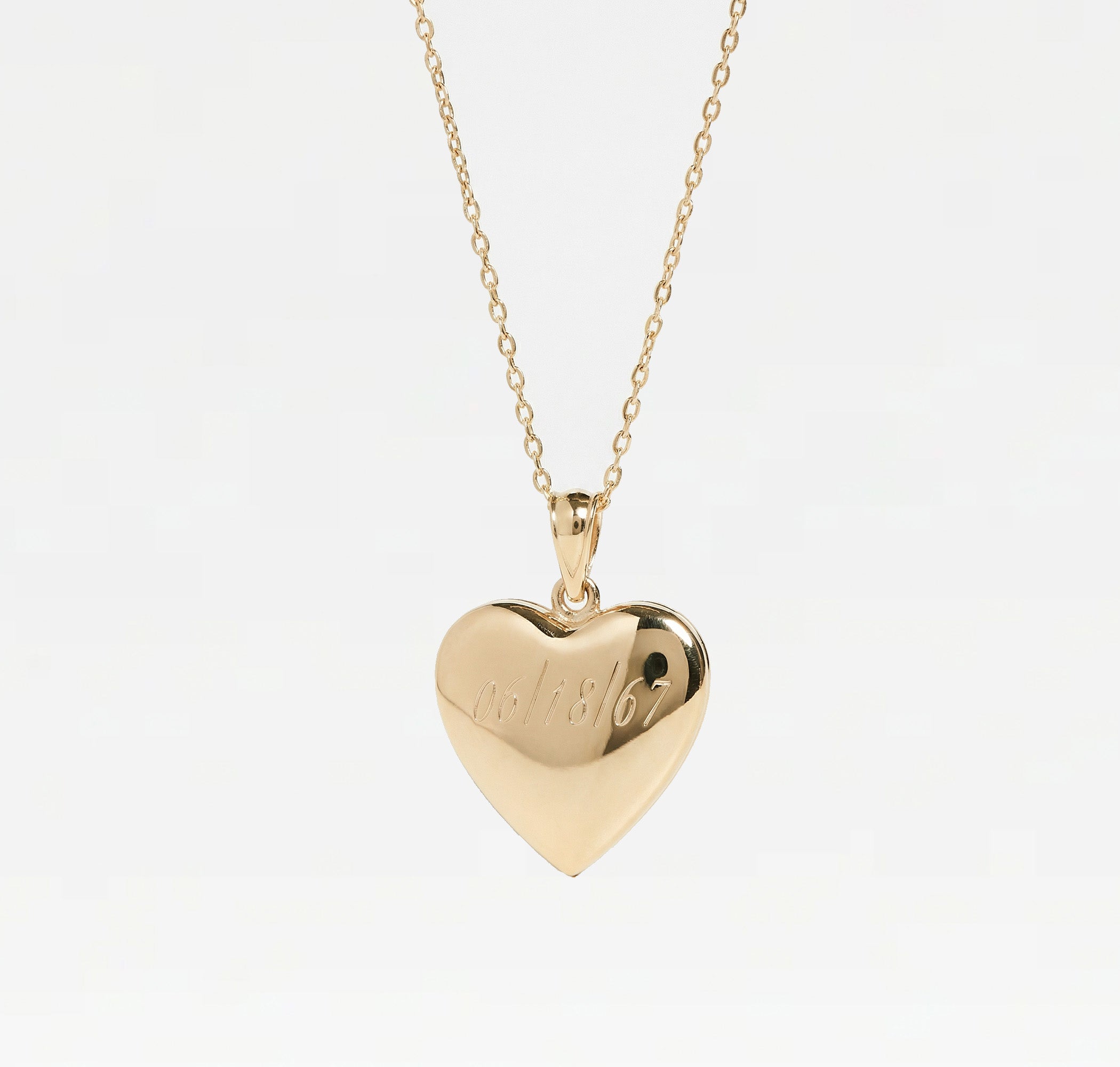 The Engraved Puff Heart Locket