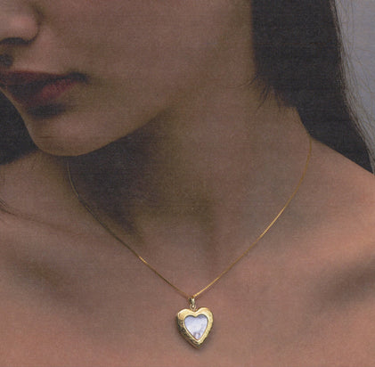 THE PEARL HEART PHOTO LOCKET NECKLACE