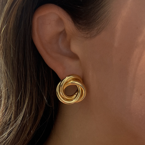 THE GOLD LOLA STUDS