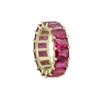 pink colored zirconia band ring
